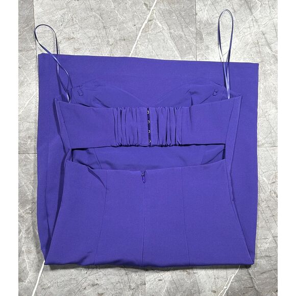 French Connection Echo Crepe Midi Dress in Cobalt Violet – Size 0 - NWT - Picture 8 of 9